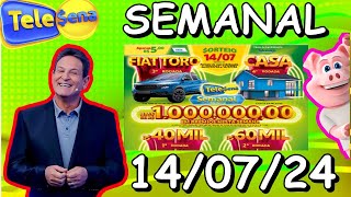 TELE SENA SEMANAL 🍀 SORTEIO DIA 140724 [upl. by Bust]