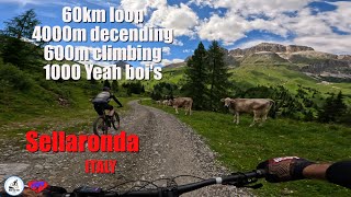 60km loop 4000m descending 600m climbing amp 1000 Yeah bois Sellaronda Italy [upl. by Nillad673]