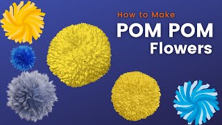 How to Make Pom Pom Flowers with Crepe Paper [upl. by Ttenneb]