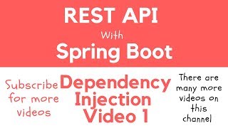 REST API with Spring Boot  Dependency Injection A practical example [upl. by Neenaj]