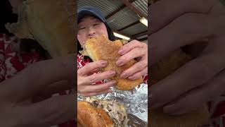 The best Philly Cheesesteak in Philly John’s Roast Pork This was incredible phillycheesesteak [upl. by Nibbor]