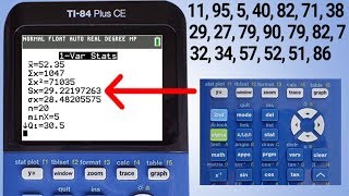 TI84 Plus CE Range Variance and Standard Deviation [upl. by Ifen]