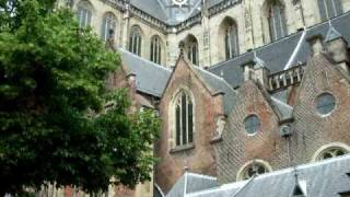 Carillon glockenspiel in the Great Church Grote Kerk or St Bavo in Haarlem the Netherlands [upl. by Ybloc]