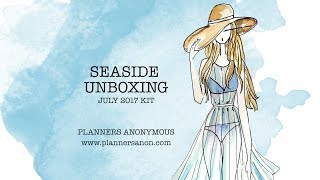 Planners Anonymous Subscription Kit  Seaside Unboxing [upl. by Llywellyn]