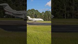 Bombardier Challenger 350 jet takeoff planespotting aviation airport bombardierjets [upl. by Arrait]