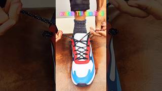 How to tie shoe laces Creative ways to tie shoelaces shoes lace styles shoelaces shorts short [upl. by Marigold]