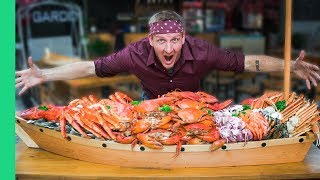 66 POUND SEAFOOD BOAT CHALLENGE World Record Attempt [upl. by Notyep]