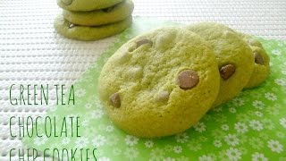 How to Make Green Tea Chocolate Chip Cookies 녹차 초코 쿠키  Snowy Winter Cafe [upl. by Phira]