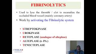 Drugs acting on Haemopoietic system  Fibrinolytics [upl. by Melinda679]