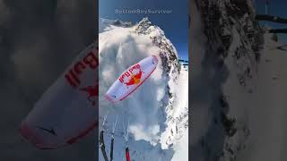 Skier avoids avalanche [upl. by Noynek]