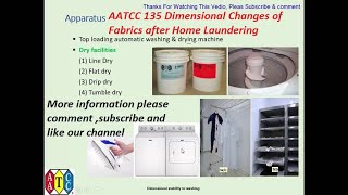 AATCC 135 Dimensional Changes of Fabrics after Home Laundering [upl. by Ariaj]