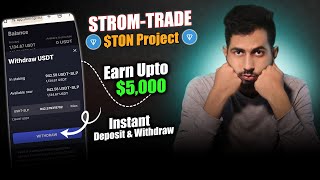 Strom trade  TON backed airdrop  5000 Earning chance  TVL Locking project [upl. by Koss]