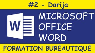 Chapitre 2  formation microsoft office word [upl. by Prowel]