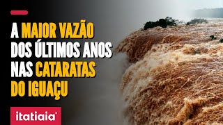 CATARATAS DO IGUAÇU TÊM VAZÃO 15 VEZES ACIMA DO COMUM NESTA SEGUNDAFEIRA [upl. by Atilal574]