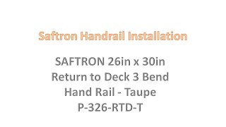 Saftron SpaPool Handrail Installation [upl. by Kolnick]