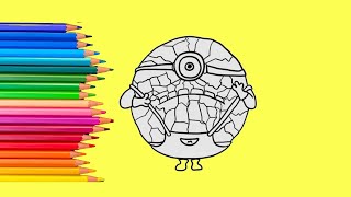 CATTIVISSIMO ME 4😈 MEGA MINIONS  Colorare JERRY💪 videoperbambini disegniperbambini colorare [upl. by Bandur]