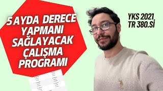 5 AYDA DERECE HEDEFLEYENLERE ÇALIŞMA PROGRAMI [upl. by Laehcar]