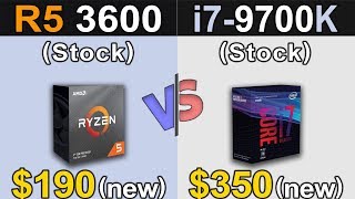 Ryzen 5 3600 Vs i79700K  1080p and 1440p Gaming Benchmarks [upl. by Smoht819]