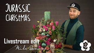 Chunky Jurassic Christmas Tree by Mike Boerma Floral Design Demo [upl. by Logan]