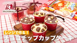 レンジで作る！チョコチップカップケーキ｜ How to Make Chocolate Chip Cupcake [upl. by Tnilk]