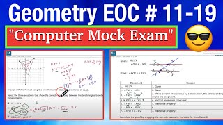 Geometry EOC  1119 Computer Practice Exam No calculator Day [upl. by Yelha]