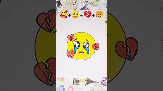 Broken Heart  Emoji Satisfying Creativeart creativeart satisfying youtubeshorts [upl. by Ioves]