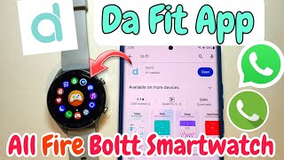 da fit app connect to fire boltt smartwatch  Da Fit Connect To Phone  da fit app [upl. by Fauch971]