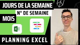 Apprendre à Manipuler les Dates et Jours de la Semaine dans Excel [upl. by Araet782]