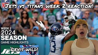 LEVIS IS WILD New York Jets vs Tennessee Titans Game Highlights  NFL 2024 Week 2  REACTION [upl. by Teragramyram]