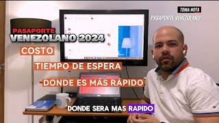 PASAPORTE VENEZOLANO PASO A PASO EXTRANJERO2024 [upl. by Soluk]