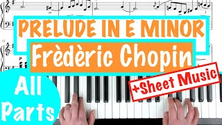 How to play PRELUDE IN E MINOR  Frédéric Chopin Op28 No4 Piano Tutorial Lesson [upl. by Alhsa]