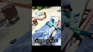 Social Media Vs Real Life fyp shorts beach fitness cheer mexico medicine waves surf sport [upl. by Ripp]