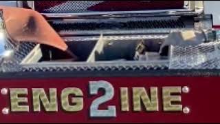 Passaic NJ fire department brand new engine 2 banner on the bumper [upl. by Inamik]