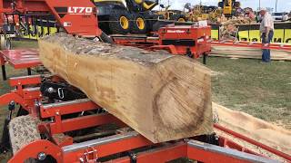 WoodMizer LT70 Super Sawmill Wide at Paul Bunyan Forestry Show October 2017 [upl. by Afatsuom]