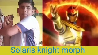 power ranger mystic force Solaris knight morph [upl. by Israeli]