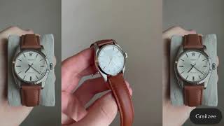 Rolex Oyster Precision Vintage 34MM Silver Dial Leather Strap 6426 [upl. by Meldon978]