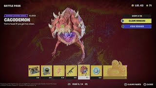 How to Unlock Cacodemon Glider in Fortnite  Battle Pass Rewards Page 5 [upl. by Gwenn]