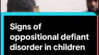 6 signs of Oppositional Defiant Disorder in Children mentalhealth adhd anger conductdisorder [upl. by Jacobina131]