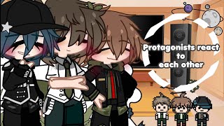 Danganronpa protagonists react to each other  Danganronpa  Gacha •St00pid• Part 22 [upl. by Xanthus858]