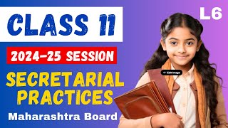 11TH SECRETARIAL PRACTICES  CHAPTER 1  SECRETARY  MAHARASHTRA BOARD  202425  L6 [upl. by Koller972]