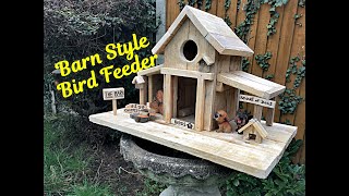 Making A Barn Style Bird House Feeder [upl. by Ayinat]