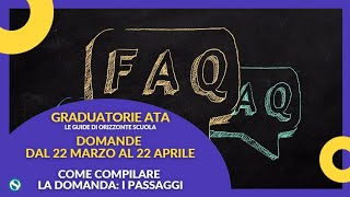 Graduatorie terza fascia ATA come compilare la domanda i passaggi [upl. by Pavia]