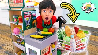 Ryans Pretend Play Grocery shopping One hr kids video [upl. by Arinaj]