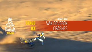 Dakar 2020  Stage 3  Van Beveren Crashes [upl. by Pauwles]