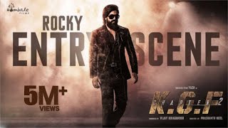 Rocky Bhai Mass Entry Scene  KGF 2  Yash  Prashanth Neel  Vijay Kiragandur  Hombale Films [upl. by Enitsahc480]