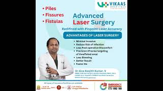 Piles Fissures Fistulas  Advanced Laser Surgery  Dr Siva Ranjith KumarVaka vikaashospitals [upl. by Adamec]