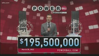 Powerball Monday March 28 2022 [upl. by Eibreh]