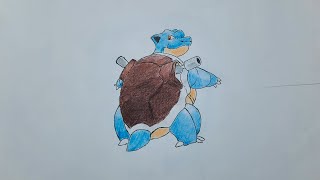 how to draw blastoise  Drawing tutorial  Pokemon [upl. by Fattal926]