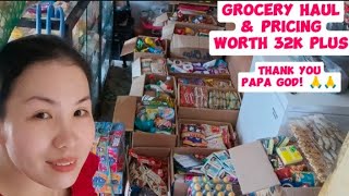 Grocery HAUL amp PRICING Worth P32k  Sarisari Store  Tindahan September 1 2024 [upl. by Cadel]