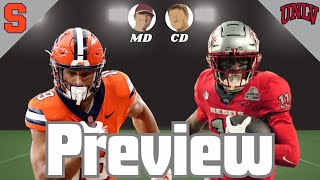 Syracuse vs UNLV Preview  Prediction  UNLV has CFP hopes [upl. by Rickard997]